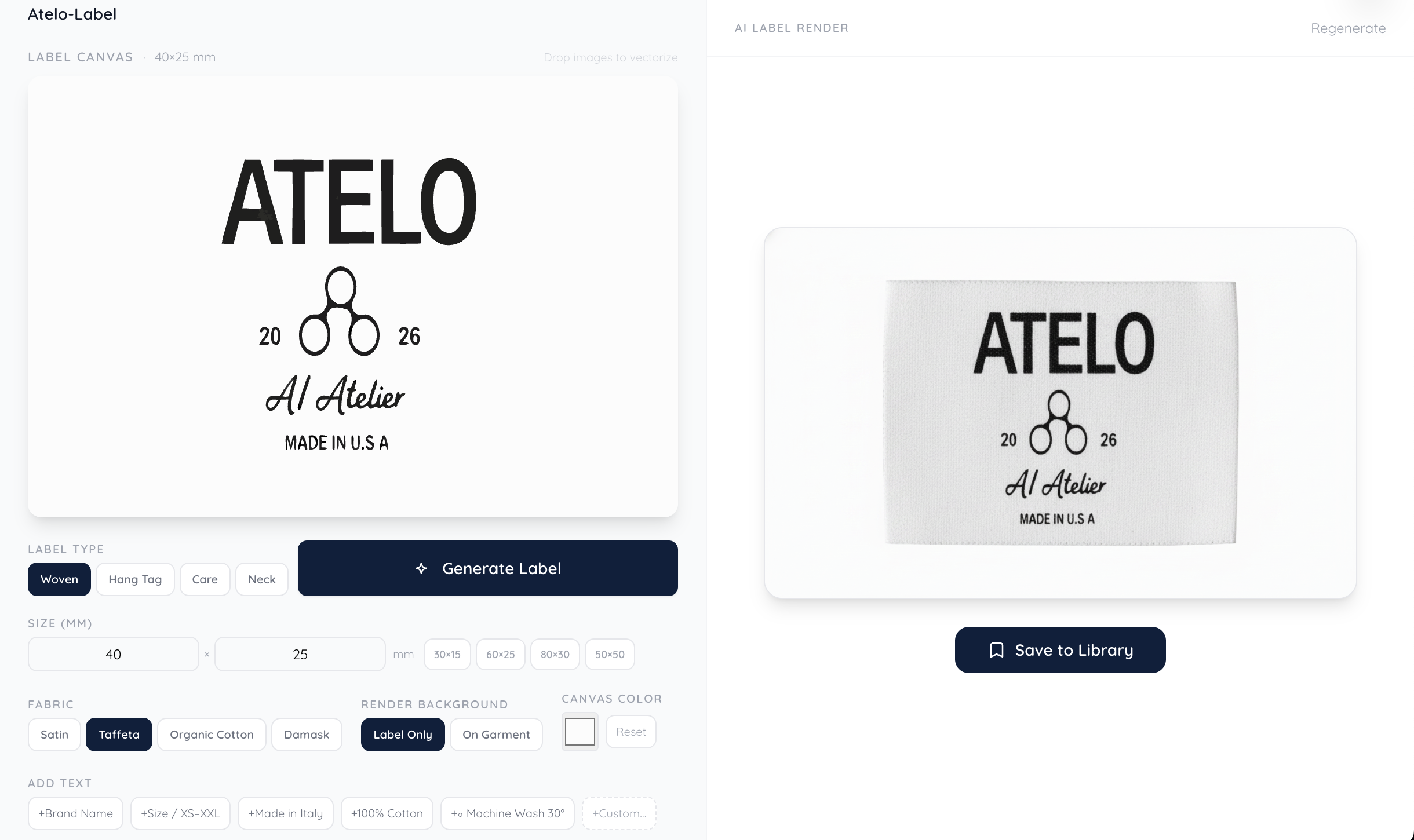Atelo Label Designer